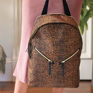 Stella & Dot Brown Leopard Backpack